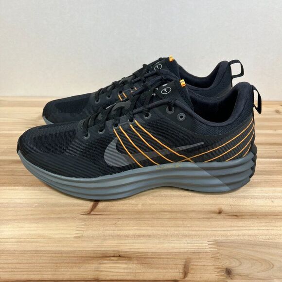 Nike Lunar Roam running shoes Mens 11 Black Smoke Grey Laser Orange NEW in Box - Picture 5 of 12